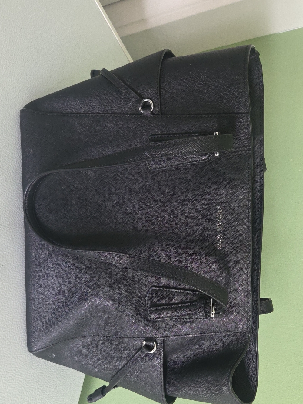 Michael Kors Black Saffiano Leather Laptop Tote